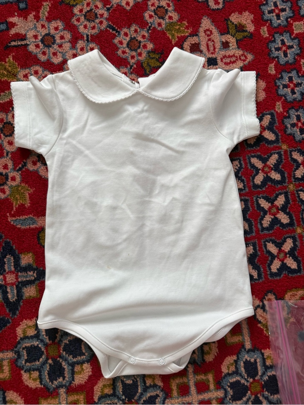 White Peter Pan Collar Baby One-Piece Bodysuit